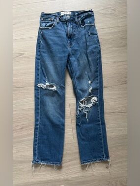 Abercrombie & Fitch Medium Blue High-Rise Jeans